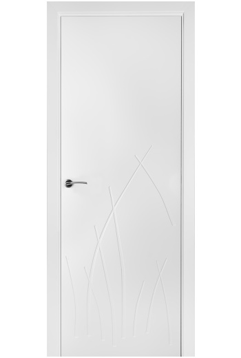 Красива врата с полиуретанова бяла боя