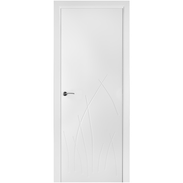 Красива врата с полиуретанова бяла боя
