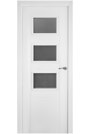 Най-добрата отъклена врата в бяло с черни панти