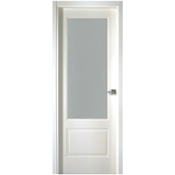 Класическа остъклена врата в бяло.