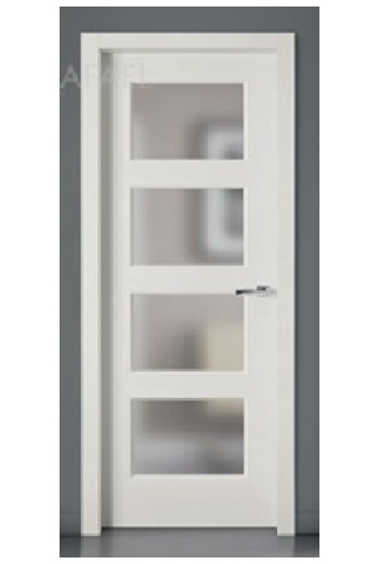 Класическа остъклена врата бяла боя