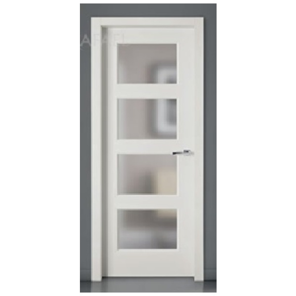Класическа остъклена врата бяла боя