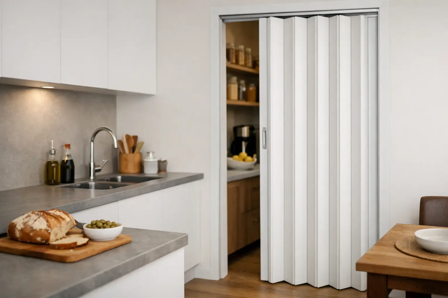 Хармоника врати за кухня - кога си заслужават