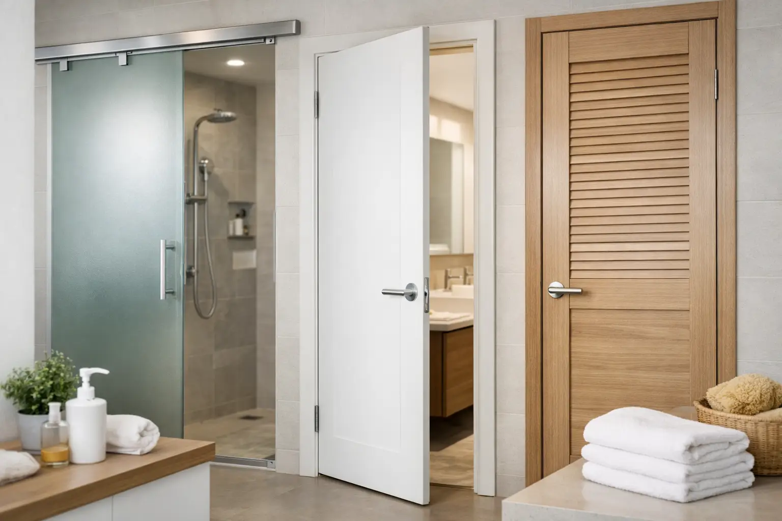 Най-практични врати за баня - как да изберете