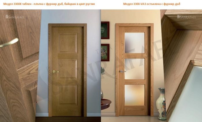 3300X таблен с фурнир дъб, байцван в цвят рустик