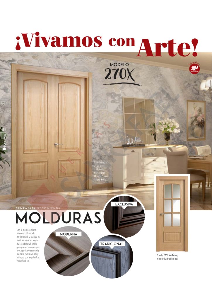 Натурална фурнирова врата модел 270X и 270X V6