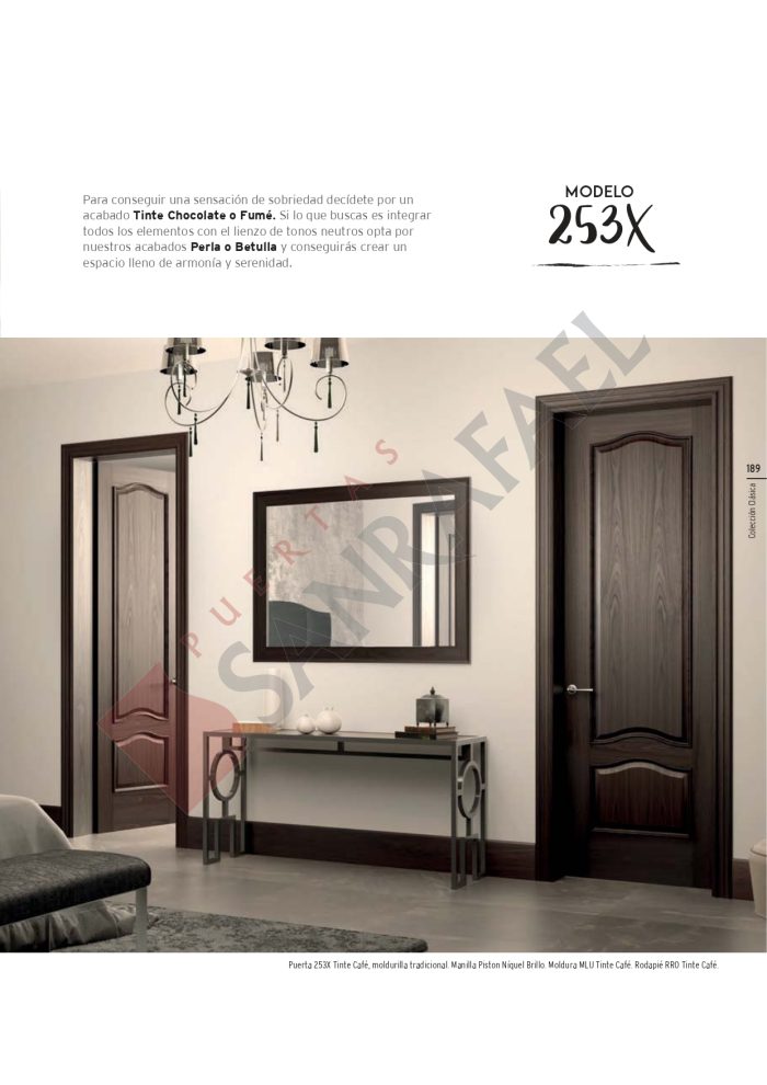 Класическа фурнирована врата 253X